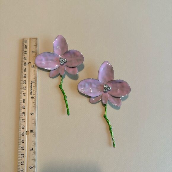 Flower drop earrings M715 - Picture 4 of 5